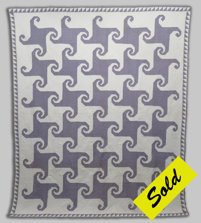 CONJE29 Monkey Wrench or Snail's Trail Quilt