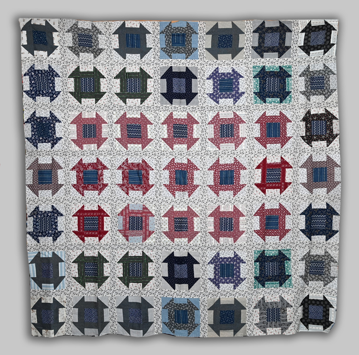 qt826 Hole in the Barn Door or Monkey Wrench Quilt Top